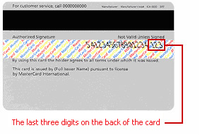 Credit card security code 